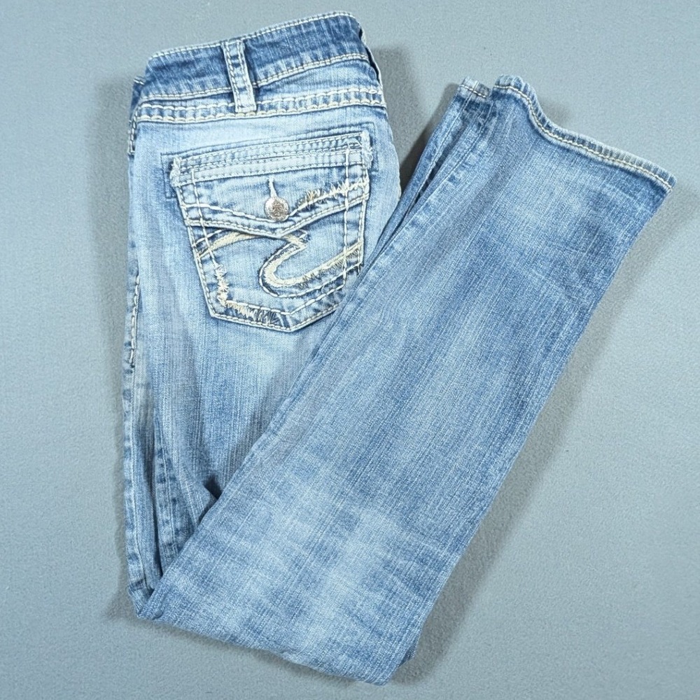 Silver Jeans Co Aiko Slim Bootcut Jeans Womens W32 L32 Light Wash Denim